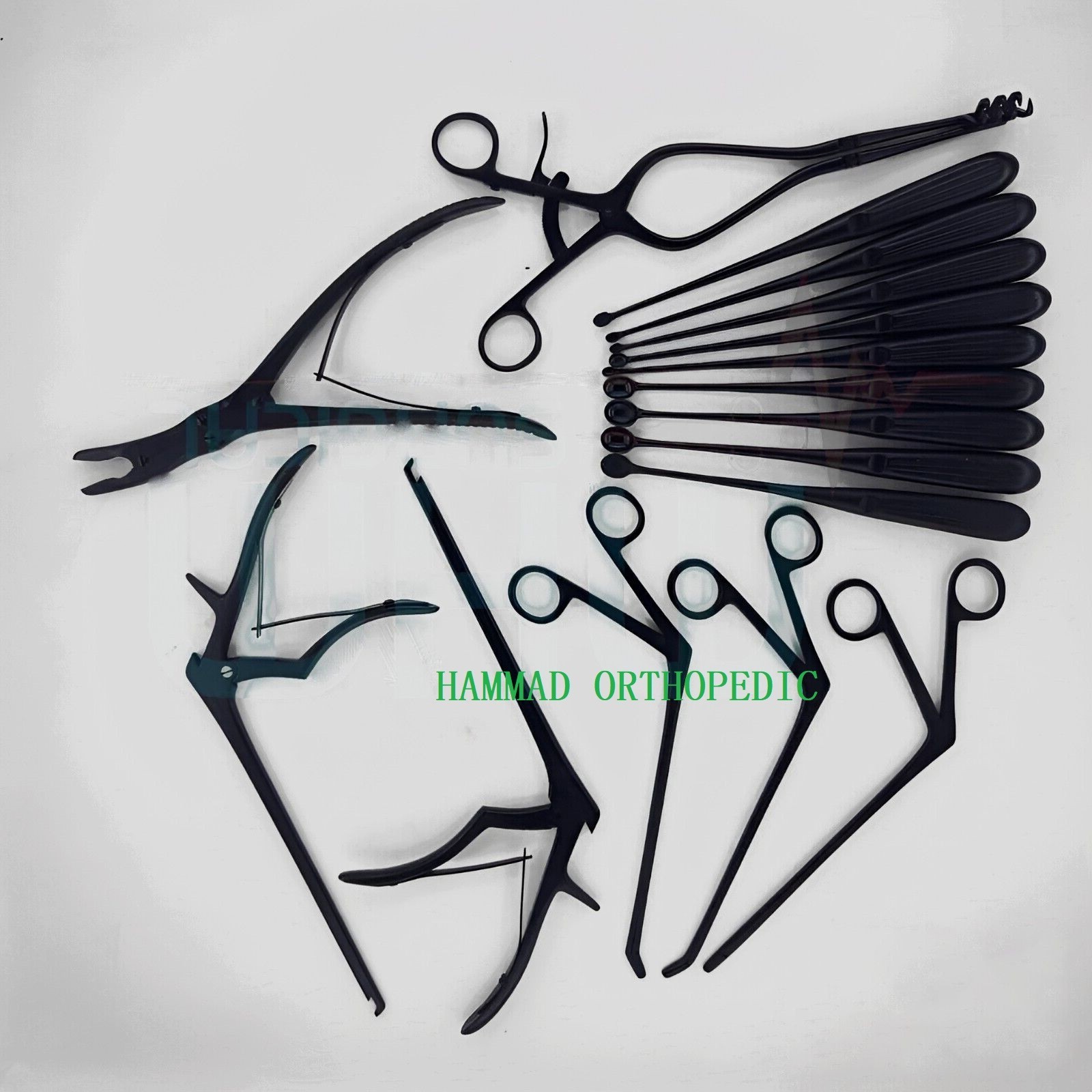 16PCS Laminectomy Black Coated Precision Instrument Set Orthopedic Tools