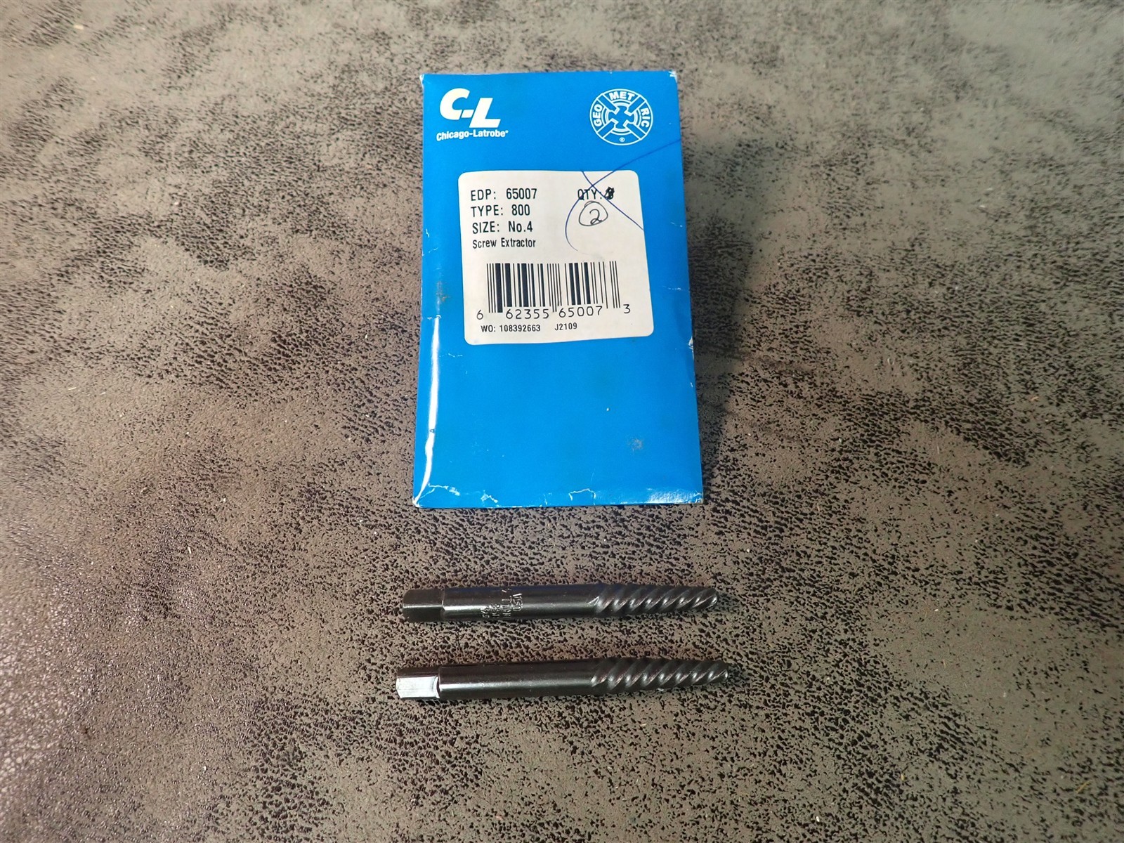NEW Chicago Latrobe 65007 Size #4 Screw Extractor 2 Pack (BN106)