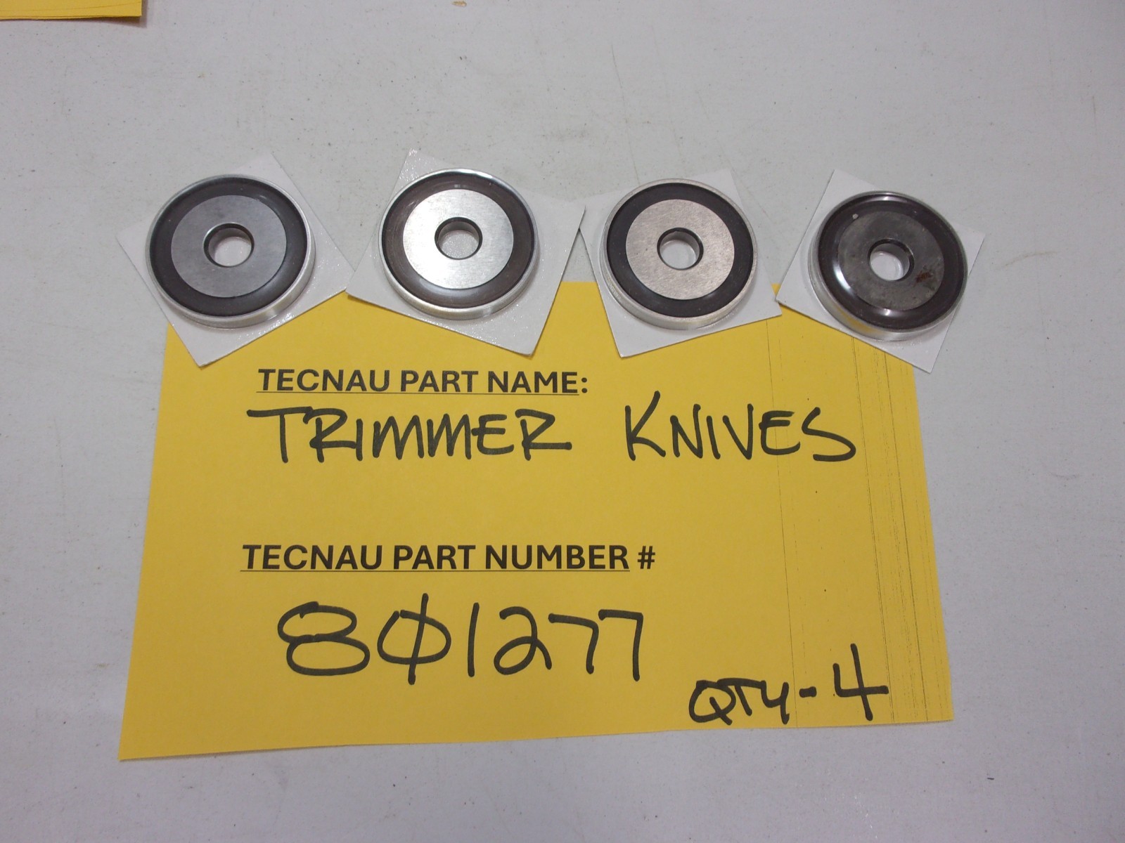 4 NEW TECNAU CUTTER TRIMMER CYLINDRICAL KNIVES   # 801277 ..