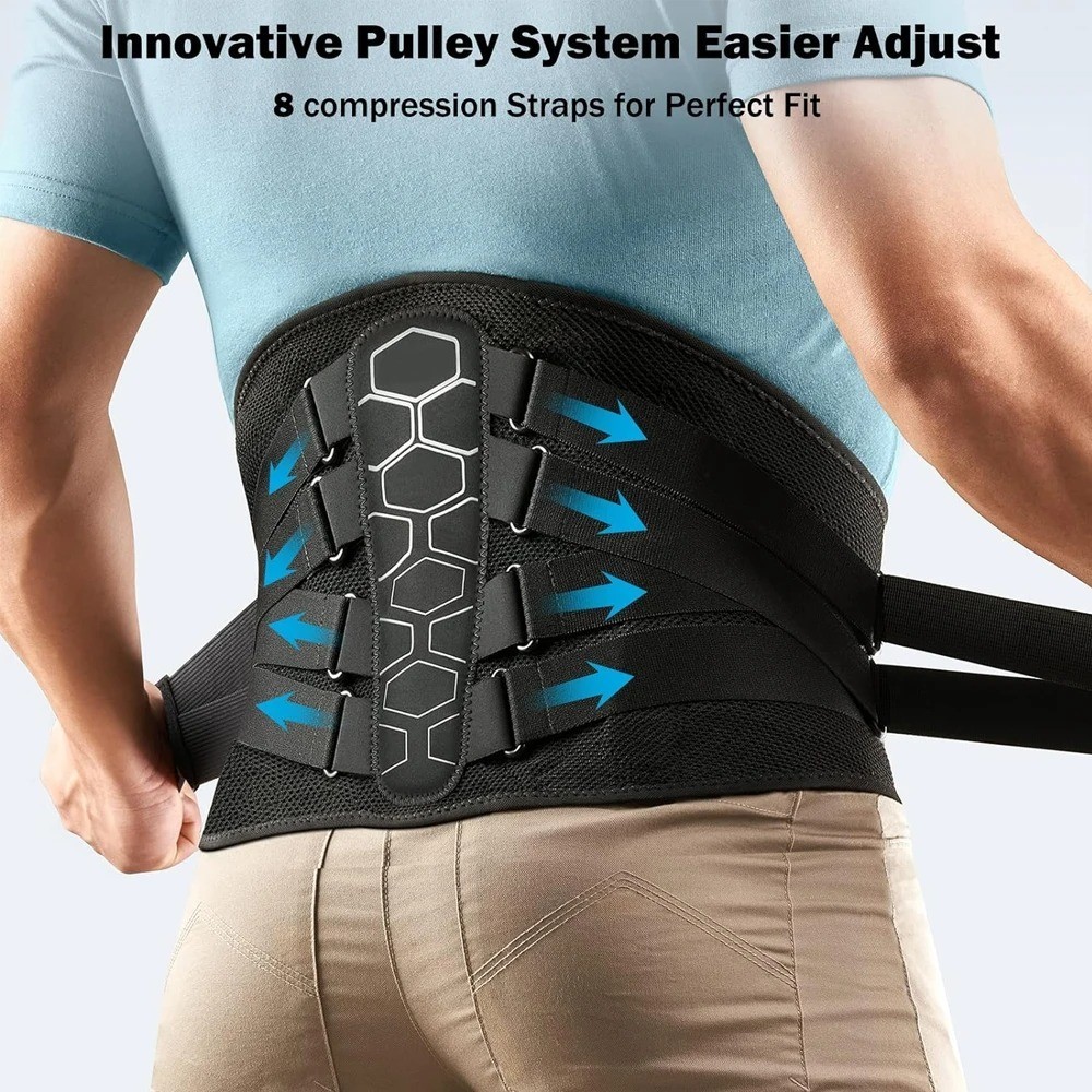 Copper Fit X-Back Brace for Lower Back Pain, Lumbar Support, (Small to XXXL)