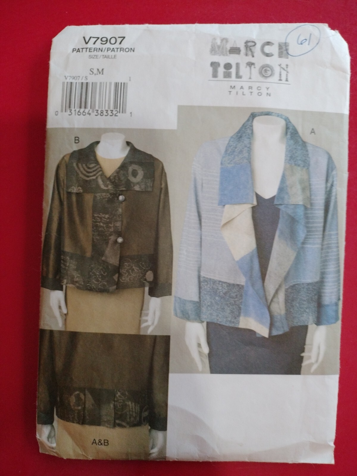 Vogue Advanced Plus V7907 Pattern - Loose-fitting Jacket Misses S-M Cut