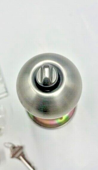 LOCKSMITH SMR IP 53B SCHLAGE C ENTRY US32D 2 3/4" BACKSET ORBIT KNOB MINT