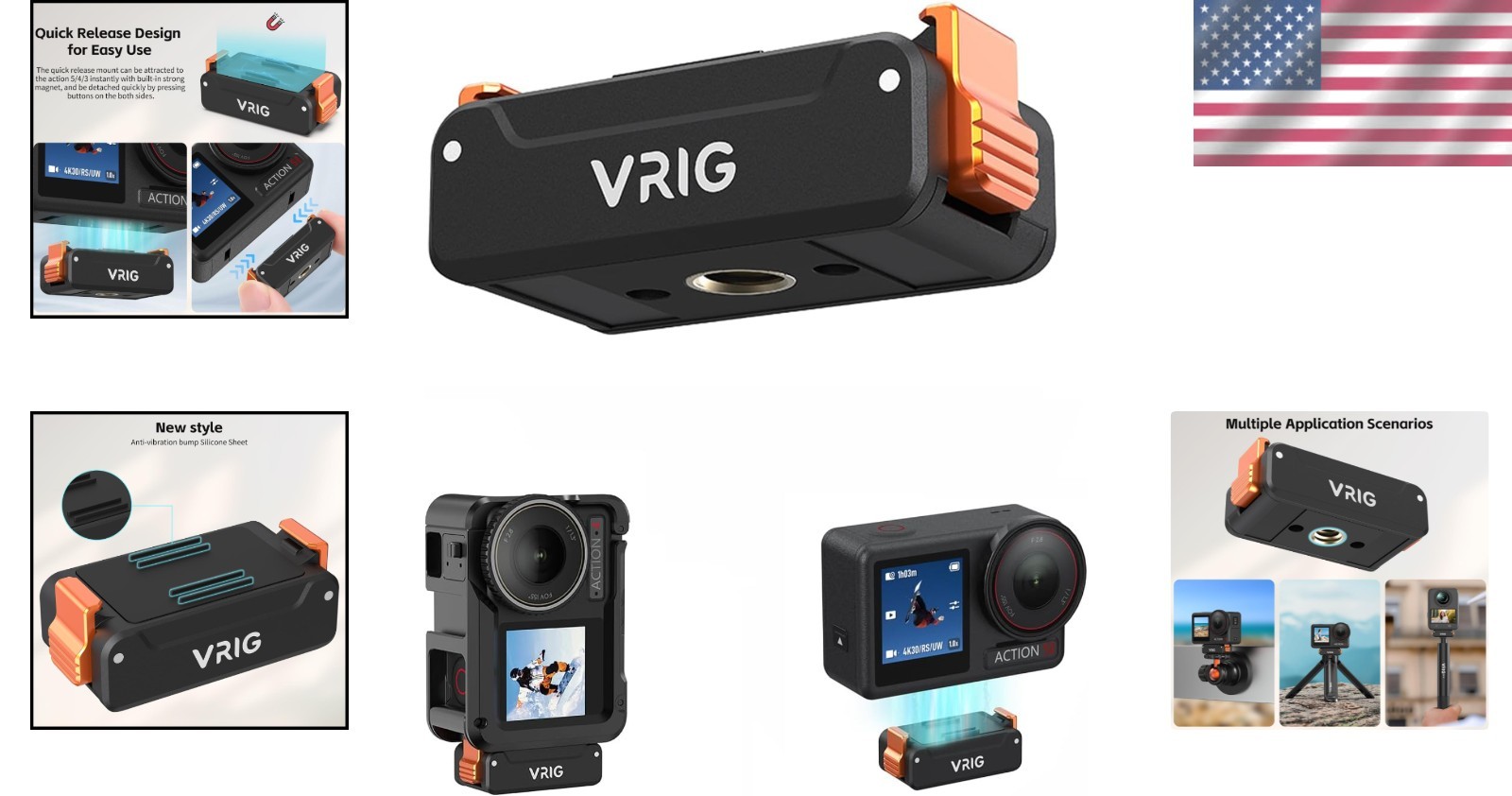 Versatile Quick-Release Tripod Adapter for DJI Osmo Action 3 & 360 Models