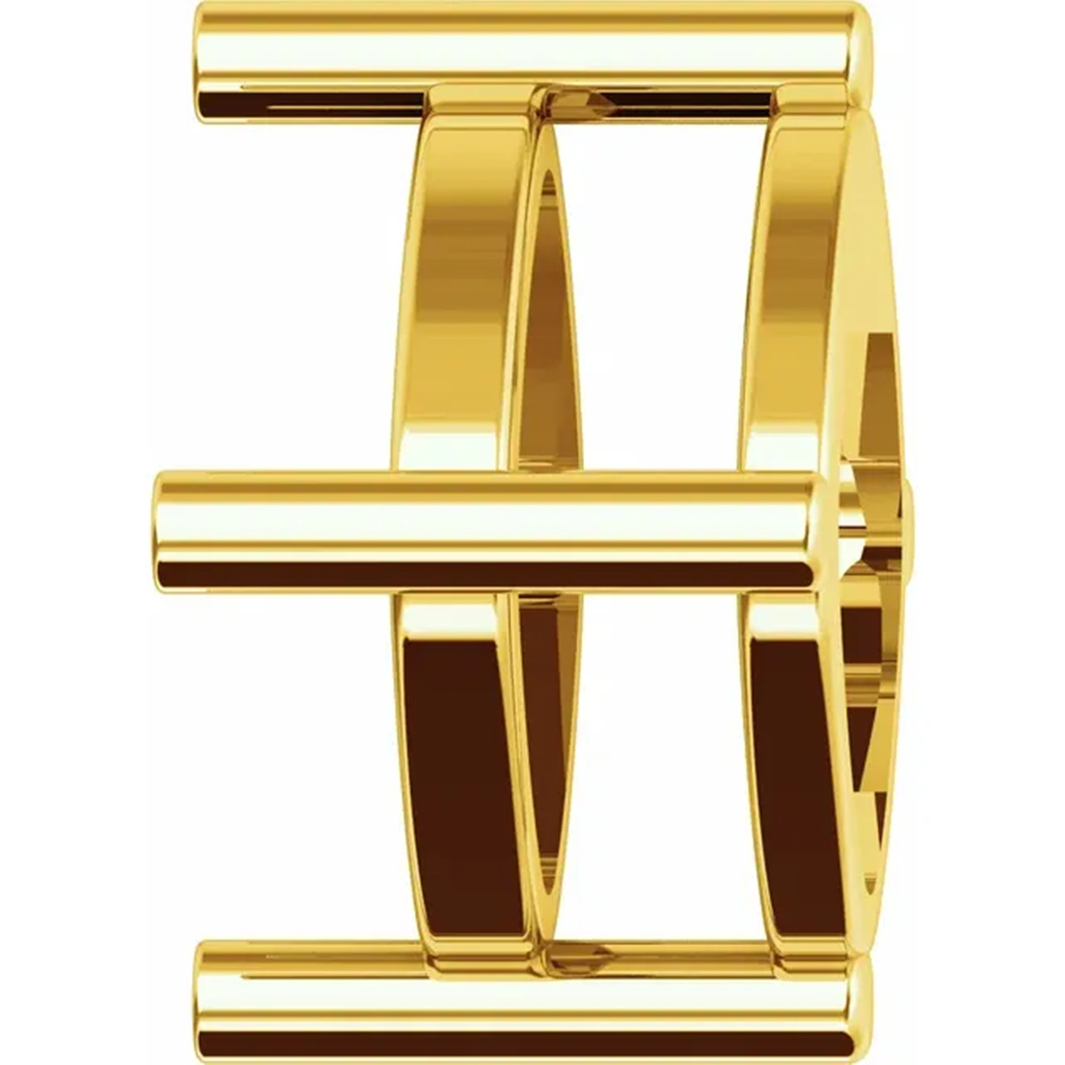 Cushion Cut Pendant Mounting 14K Yellow Gold 4 Prong Slide Basket Setting USA