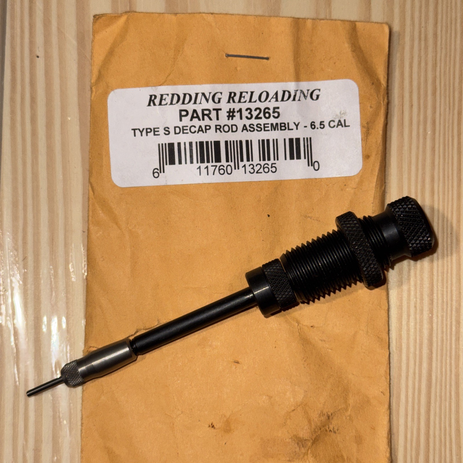 13265 REDDING TYPE-S DECAPPING ROD ASSEMBLY 6.5 CAL - NEW - FREE SHIPPING!!