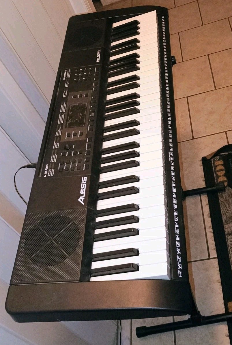 Alesis Melody MKII 61 Key 300 Rhythm Electronic Keyboard Piano w Speakers, Stand
