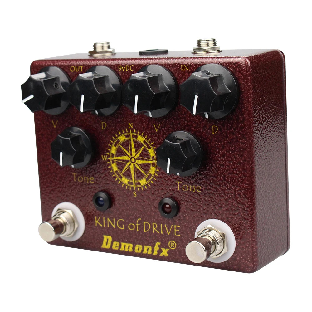 Demonfx King Overdrive Guitar King Distortion Effect Pedal 4position DIP switch