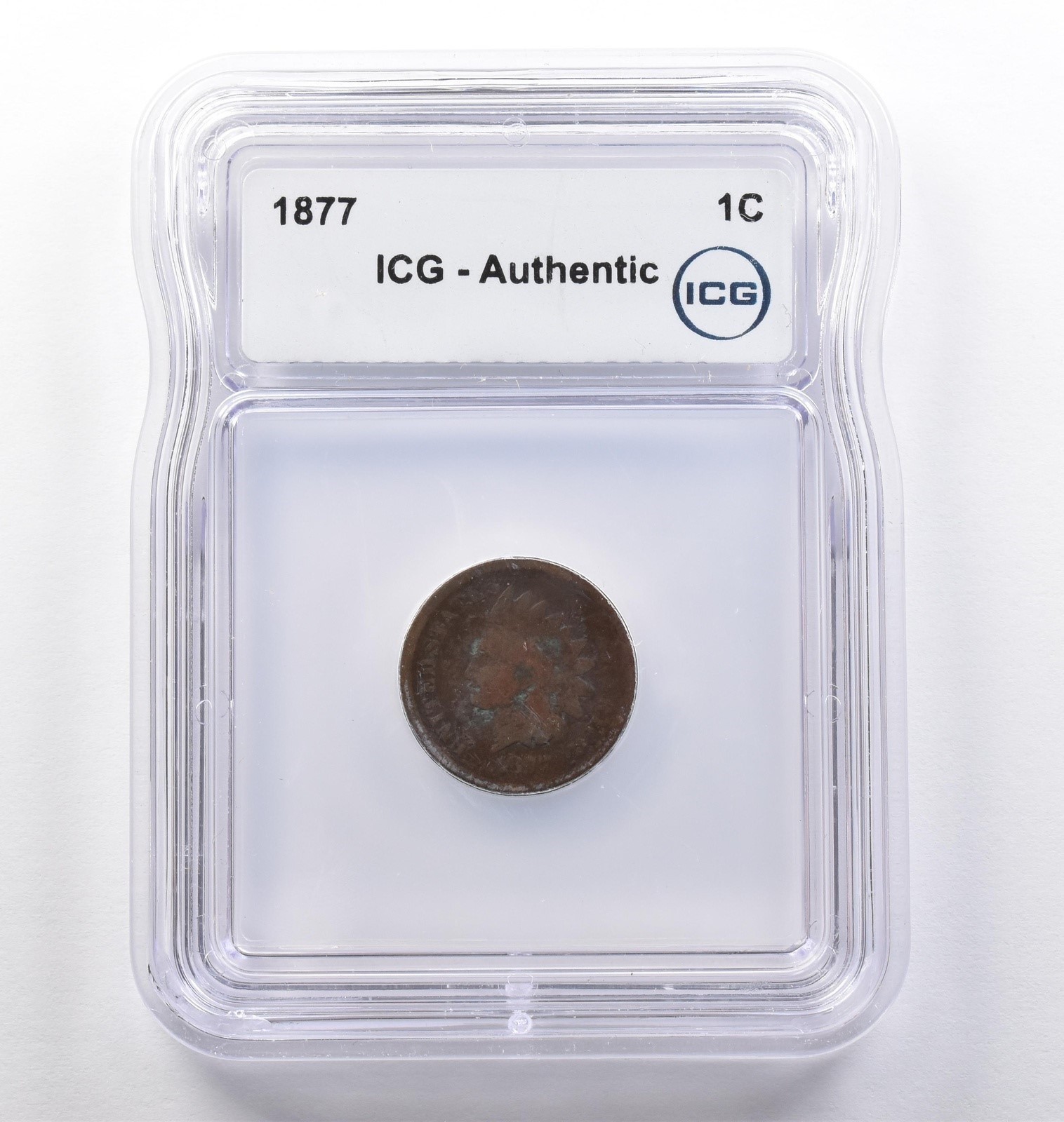 1877 Indian Head Cent Authentic ICG *0171
