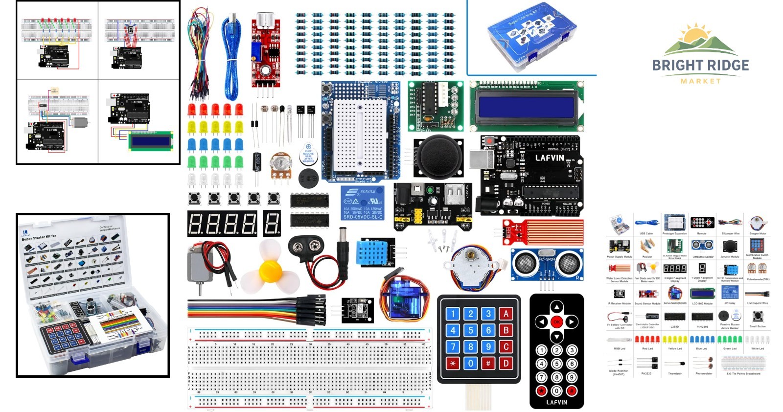 Electronics Starter Kit with Tutorial for Arduino-Compatible Devices and Sensors
