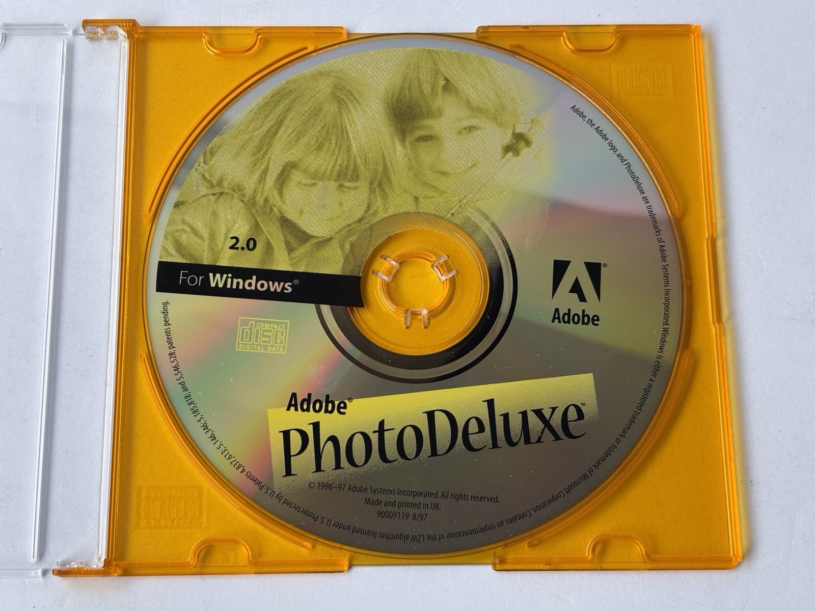Vintage Adobe Photo Deluxe 2.0 For Windows CD-ROM Software - Near Mint Disc Only