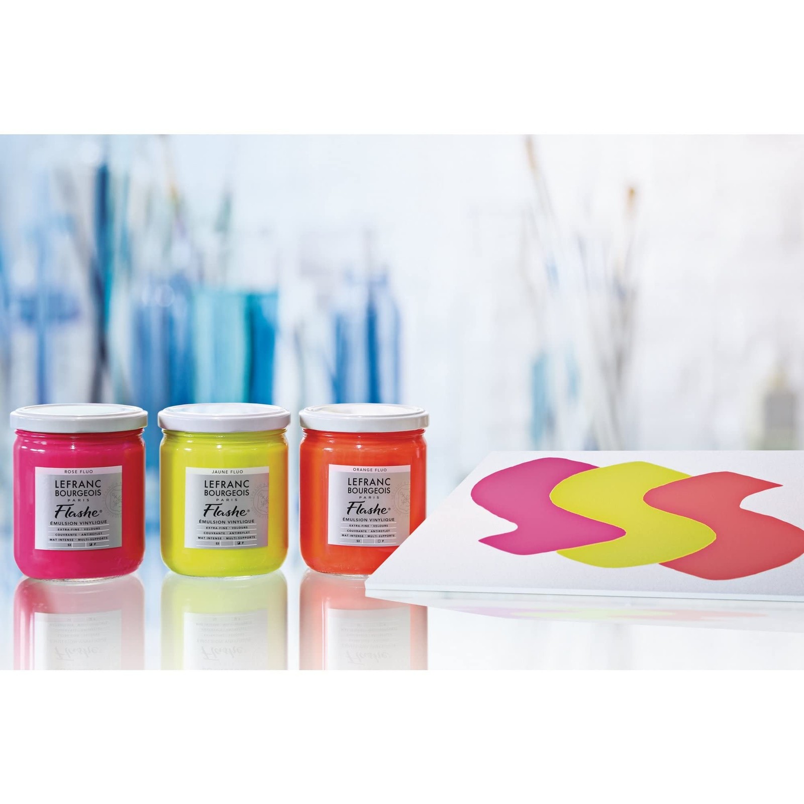 Lefranc Bourgeois Flashe Vinyl Paint, 80ml (2.7-oz) Tube, Fluorescent White