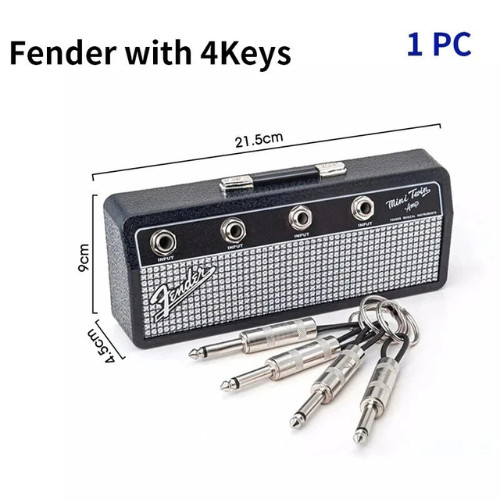 Fender Jack Rack Key Holder Includes 4 Keychain - USA Seller