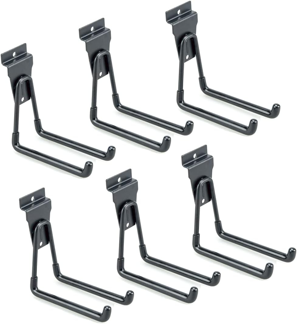 Slatwall Accessories, Black Slatwall Hooks, Garage Utility Hooks for Slatwall...