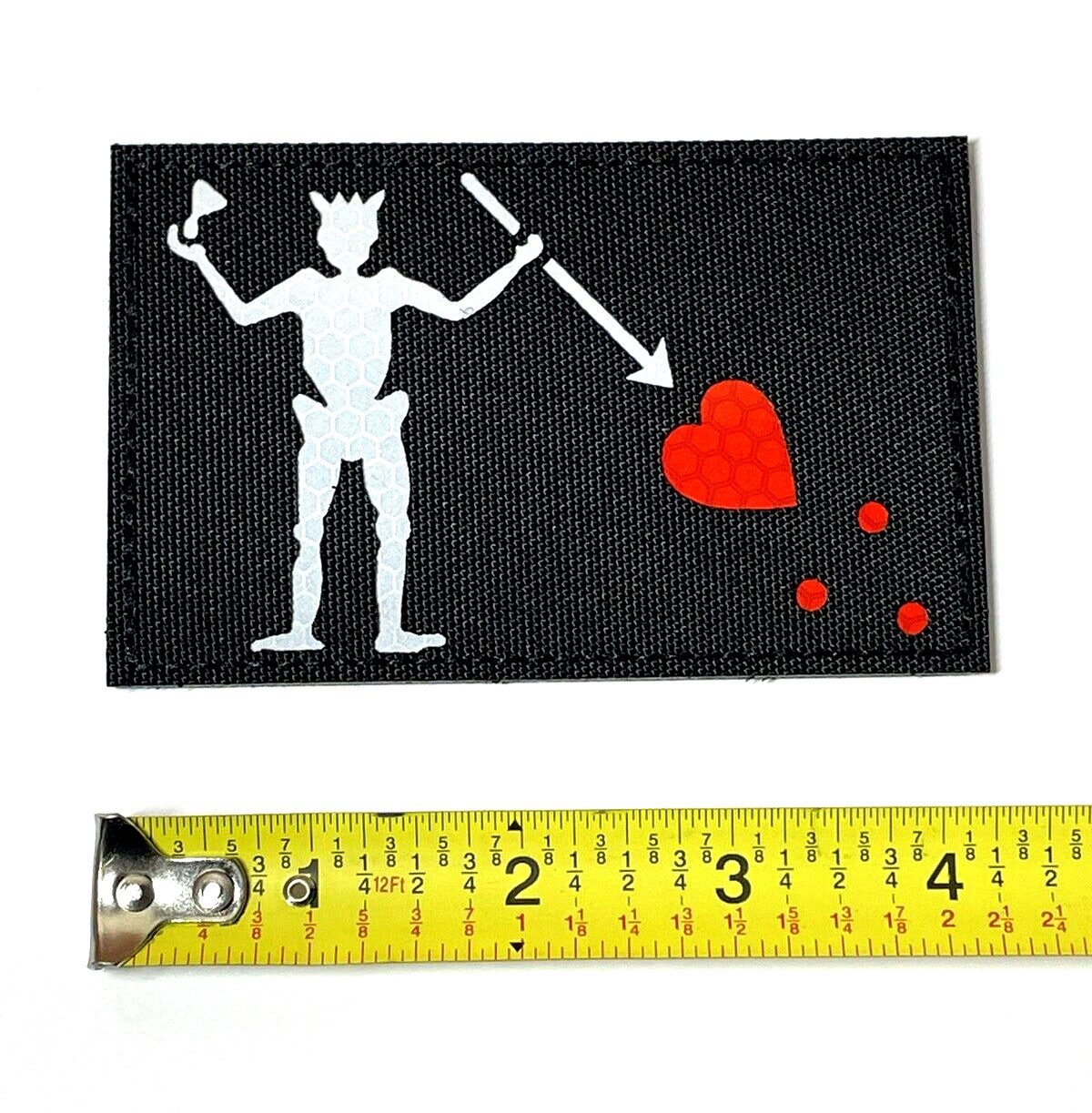 Reflective Blackbeard's Flag Patch Tactical Pirate Hook Loop Navy Seal Team