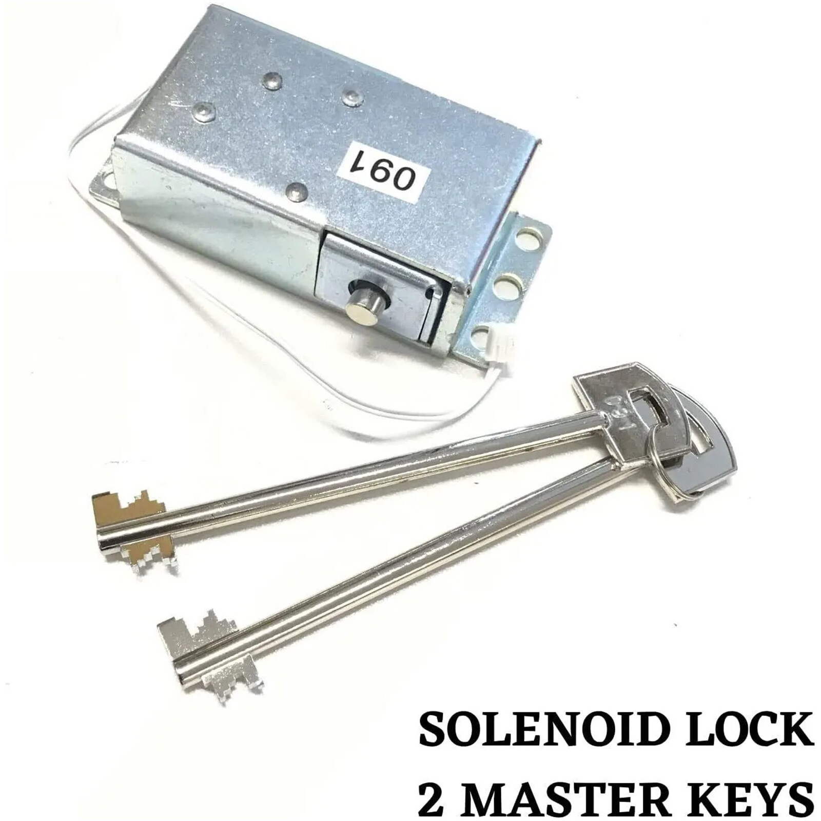 Gun Electronic Safe Lock ‎Replacement Chrome Keypad with Solenoid+2 Override Key