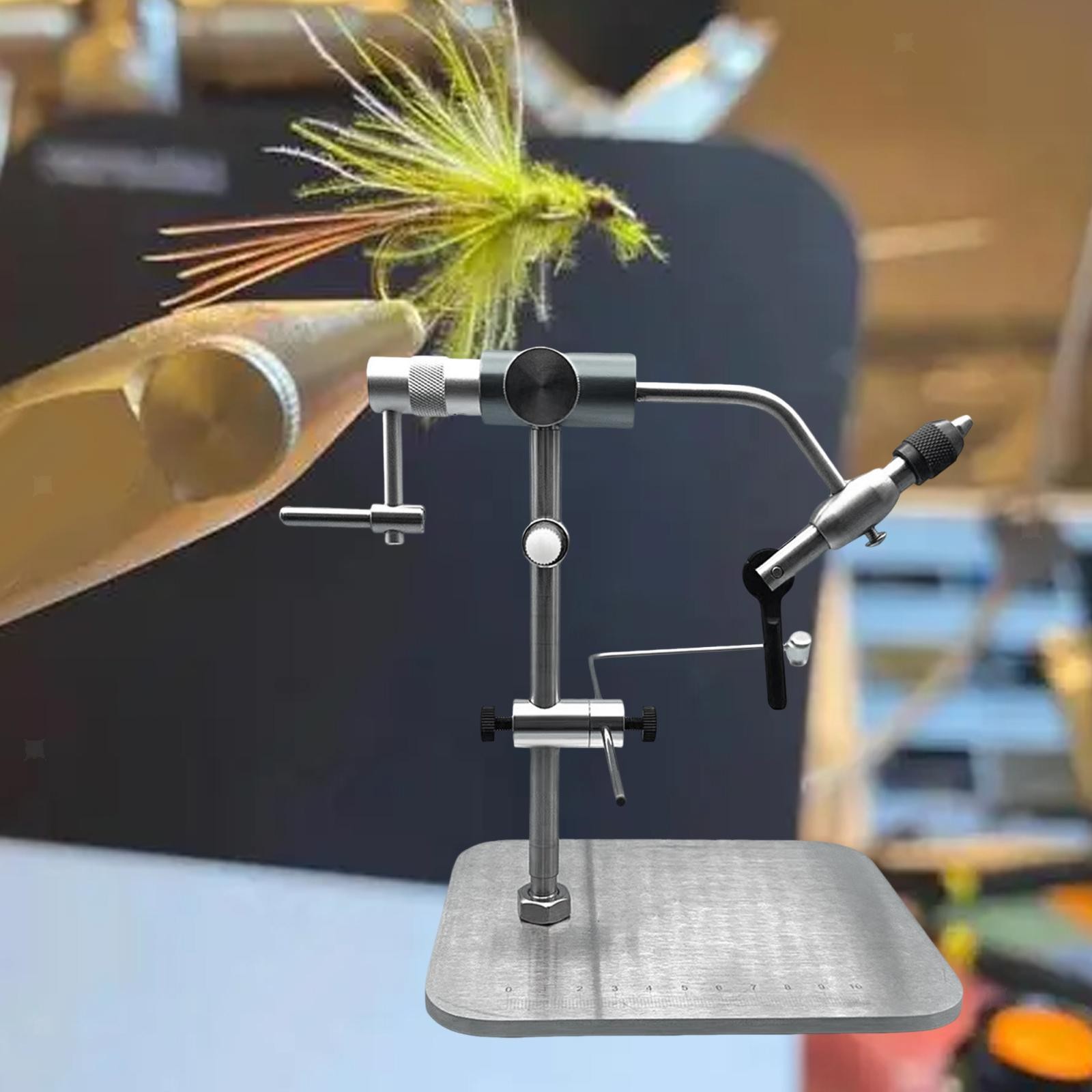 Fly Tying Vise Base Plate with AntiSlip Silicone Pads Fly Tying Material