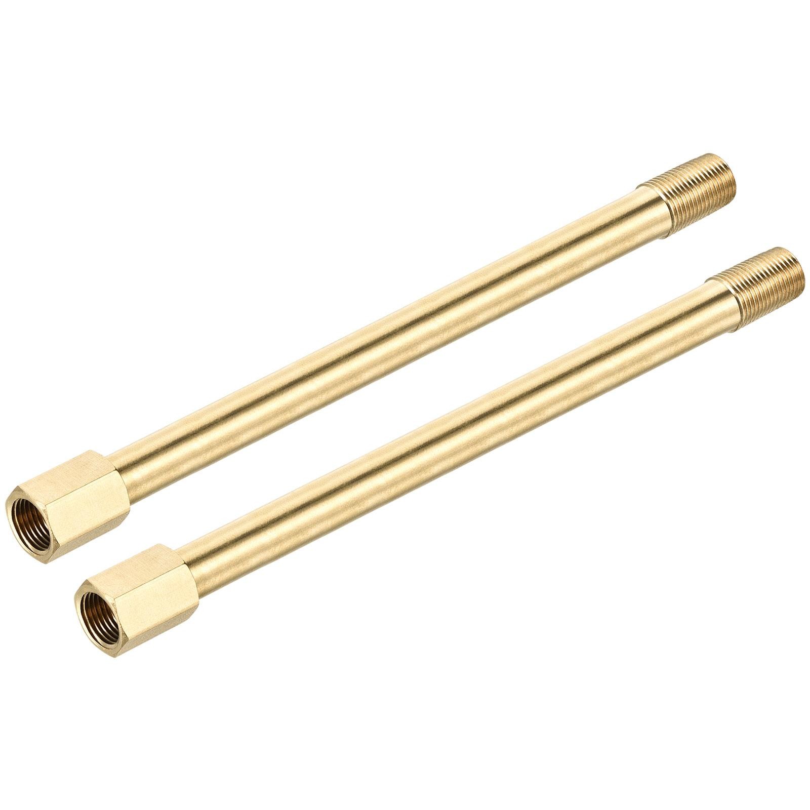 Brass Pipe Fitting G1/8 Adapter 150mm Extension Connector Hex Coupling 2 Pack