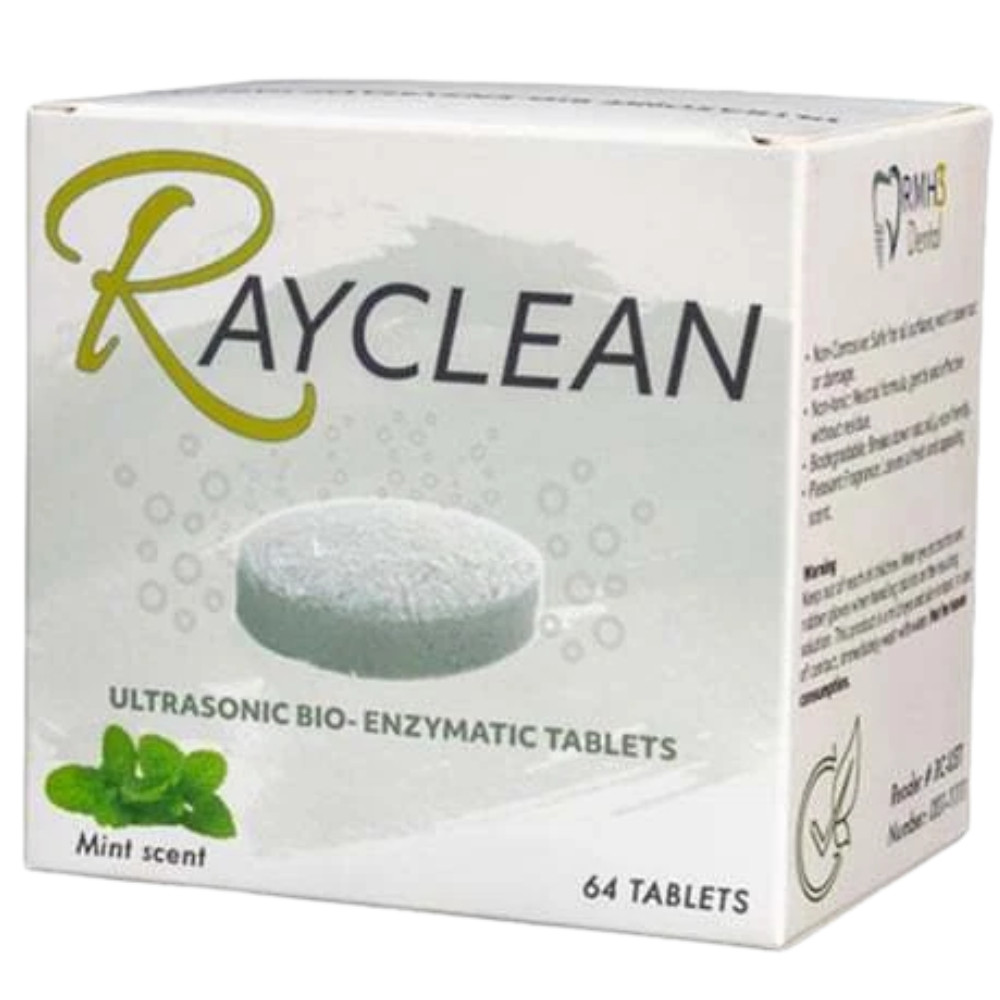 Rayclean Ultrasonic Bio Enzymatic Cleaning Tablets Mint Scent Dental - 64/Box