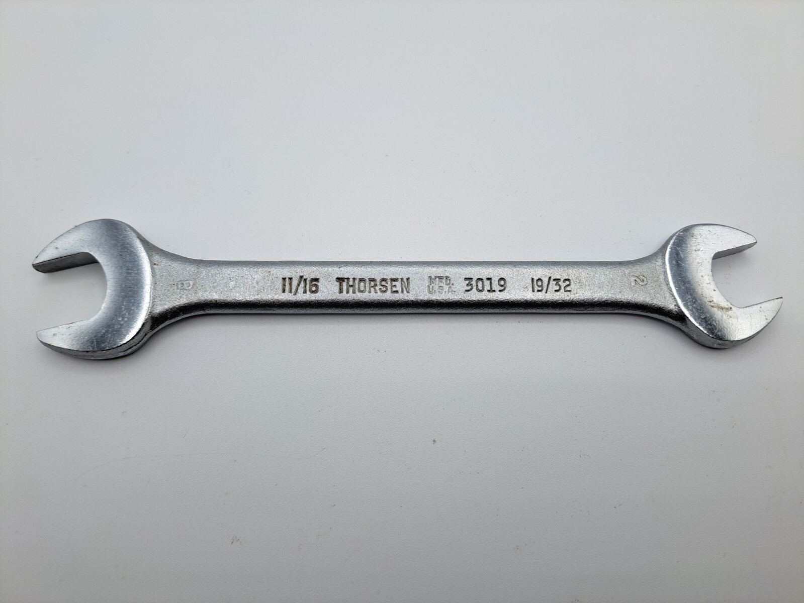 Vintage Thorsen 11/16 x 19/32 Open End Wrench, No 3019 - Made in USA