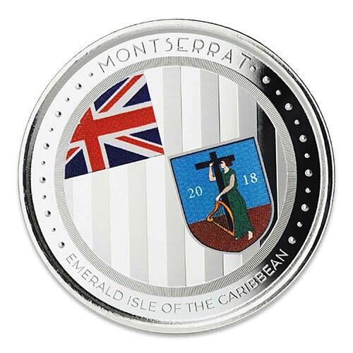 2018 EC8 Montserrat Emerald Isle 1 oz Silver Proof (Colored)