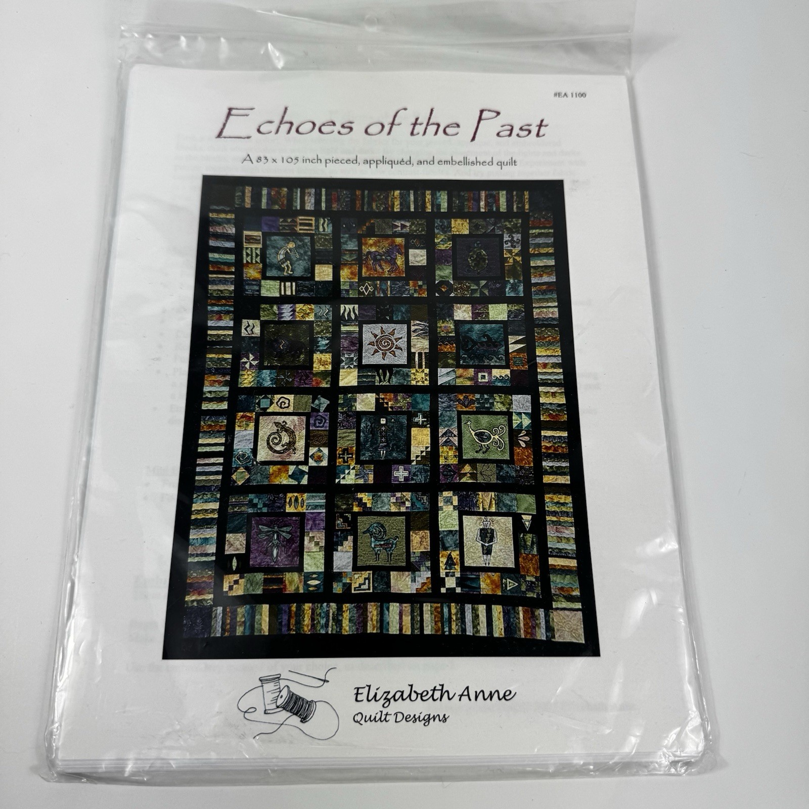 Elizabeth Anne Quilt Designs Echoes of the Past Pieced Applique Quilt Pattern