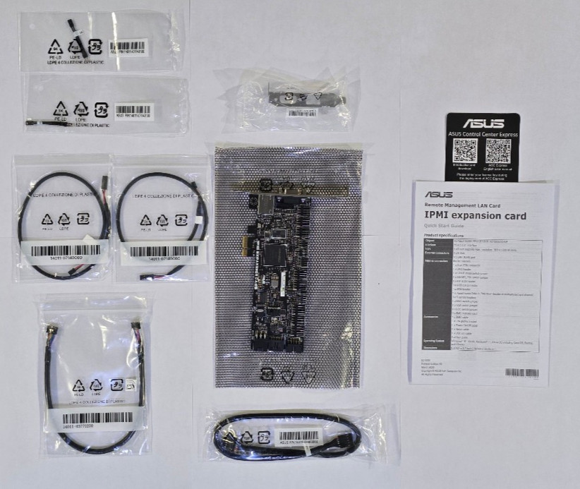 Asus IPMI Expansion Card w/ Dedicated Ethernet Controller, VGA Port, PCIe 3.0 x