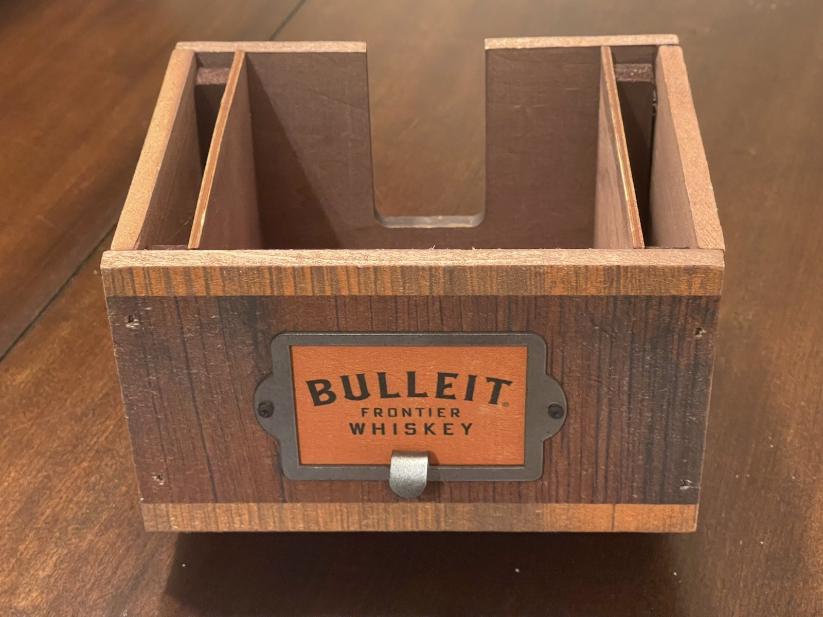 Bulleit Frontier Whiskey Napkin Straw Caddy Holder Whiskey Advertising Bulleit