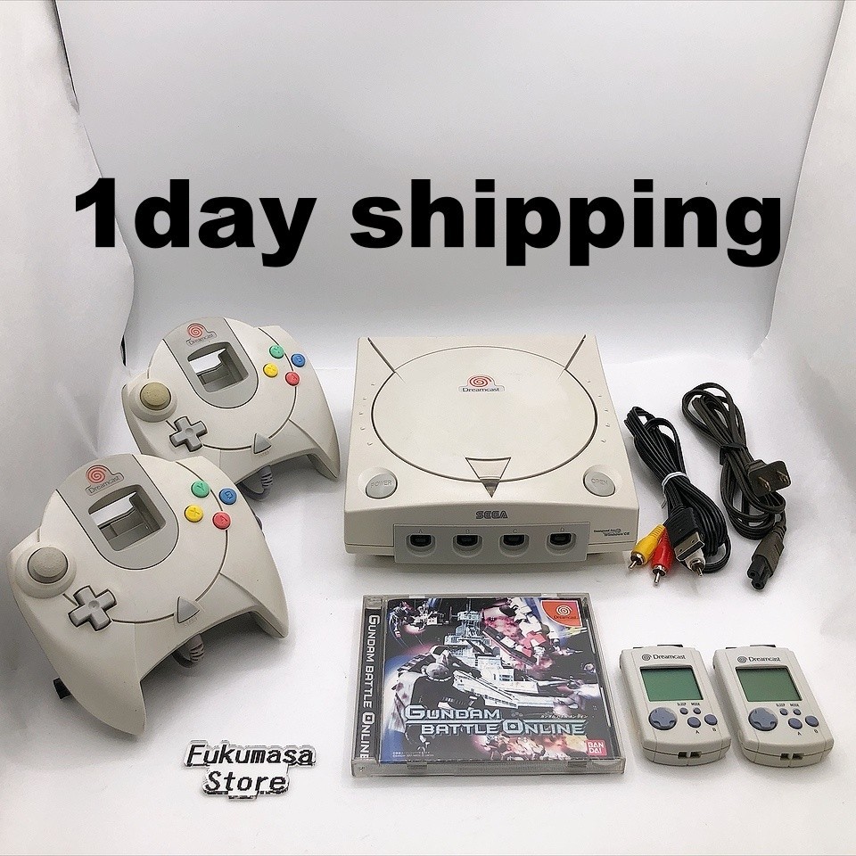 Sega Dreamcast Console System HKT-3000 White Controllers NTSC-J Japan Tested