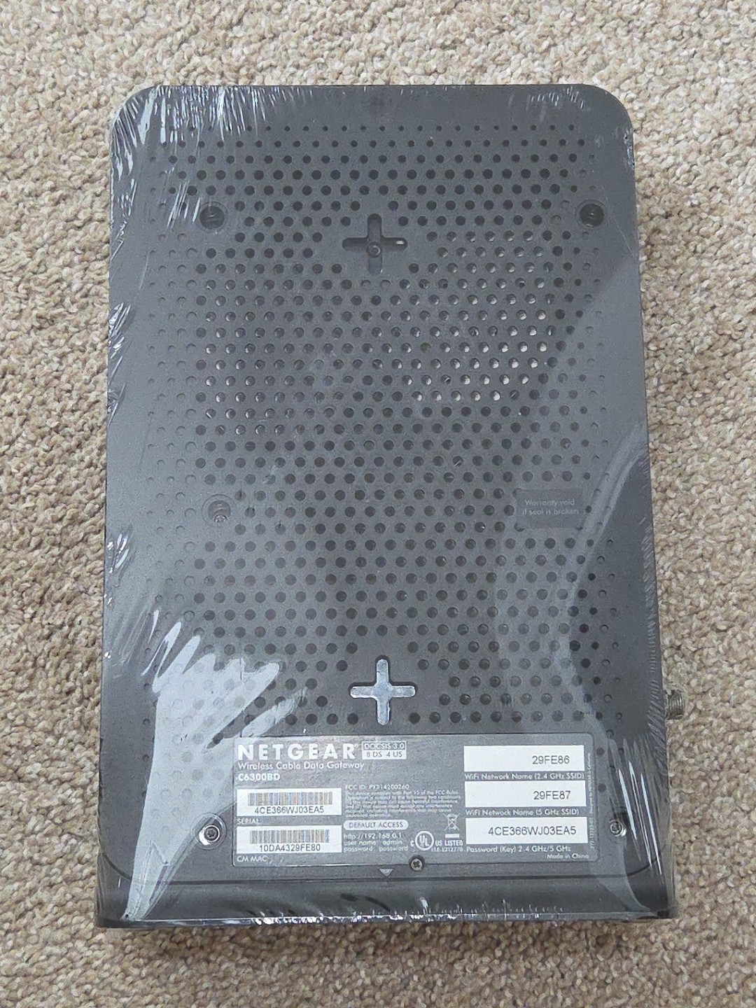 NETGEAR AC1900 WiFi Modem Dual Band C6300BD ETHERNET CORD/POWER CORD NOT INCLUD