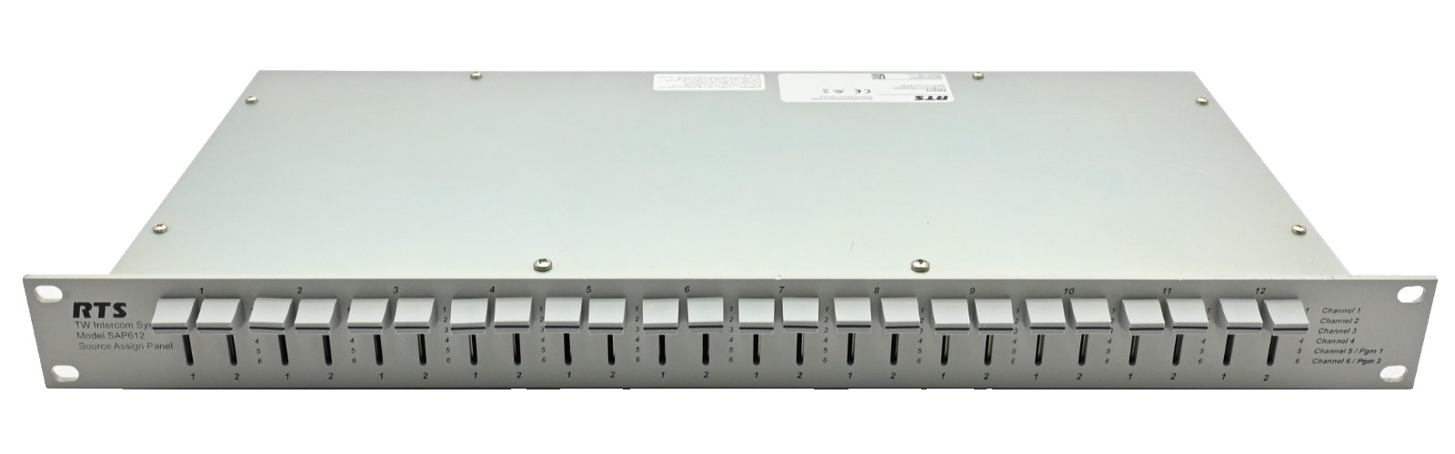 RTS TW Intercom System Model SAP612 Source Assign Panel F01U118535