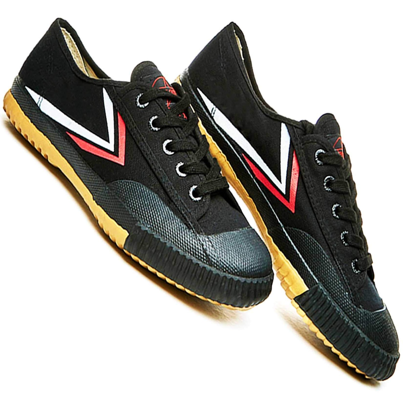 Kung Fu Martial Arts Parkour Shoes,Rubber Sole Sneakers 12.5 Women/11 Men Black