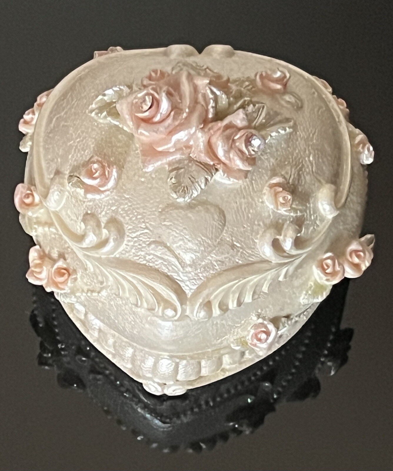 Heart Shaped Poly Wedding Trinket Box