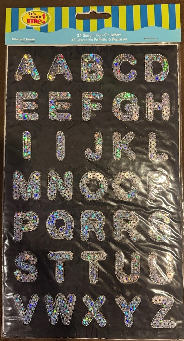 ✏️✏️Its So Me 35 Sequin Iron On Letters✏️✏️