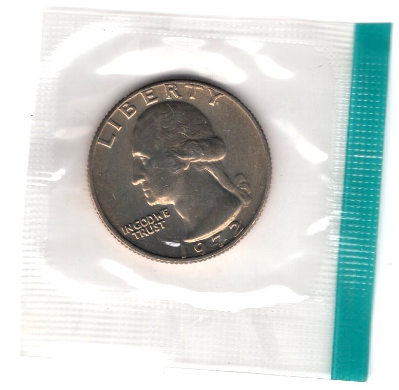 1972 P  GEM BU WASHINGTON QUARTER UNCIRCULATED GOVERNMENT SEALED MINT COIN 1#968