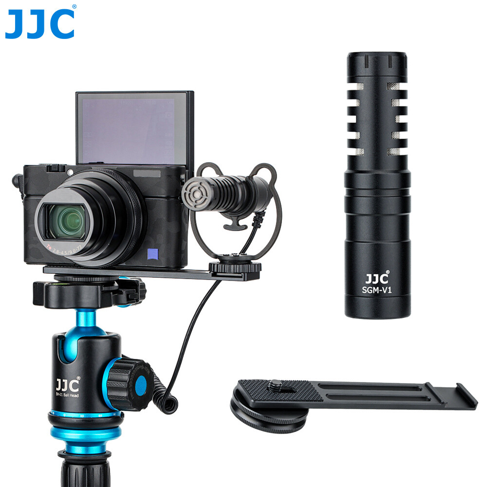 Cold Shoe Extension Bar Bracket Mount + Microphone fr Sony DSC-RX100 VII RX100M7