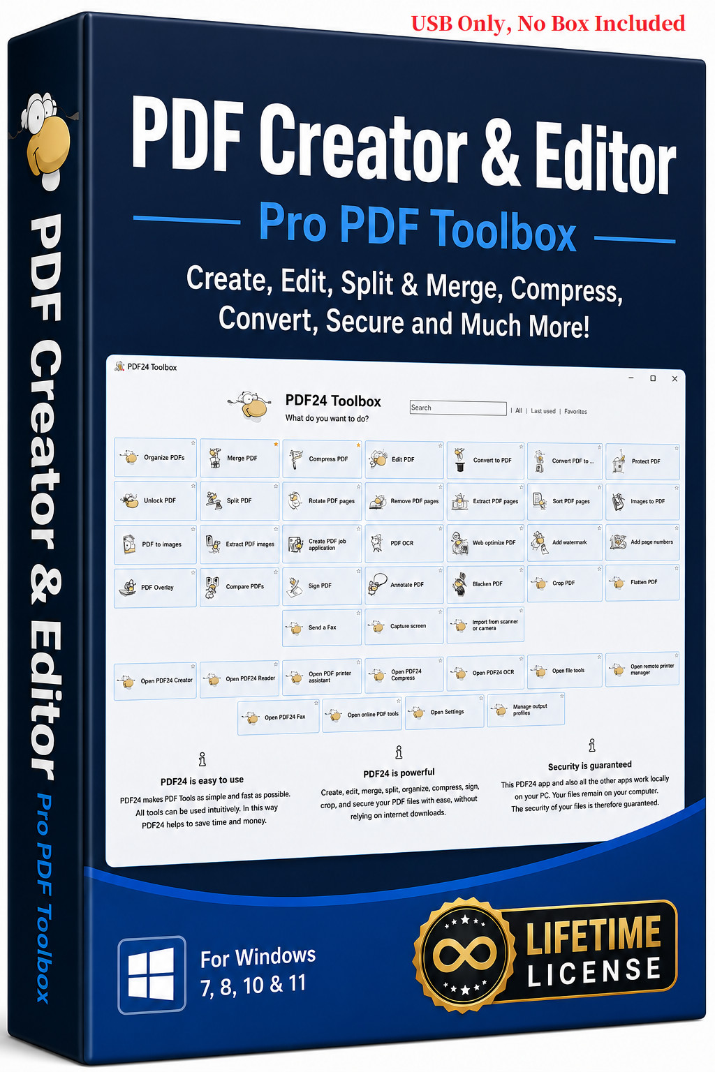 PDF 24 ~ PDF Creator/Editor 2026 for Windows | Manuals Included