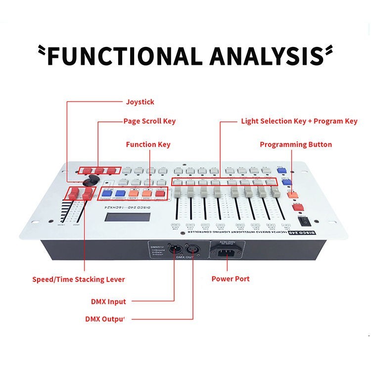 Disco 240 DMX512 Console Party Wedding Show Dimmer Stage Lighting DJ Controller