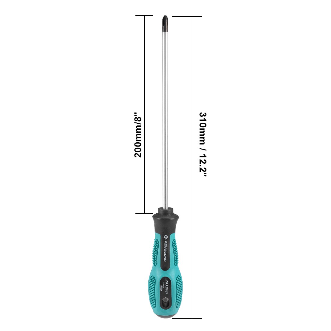 #2 Phillips Screwdriver 8" Round Shaft Non Slip Comfortable Handle