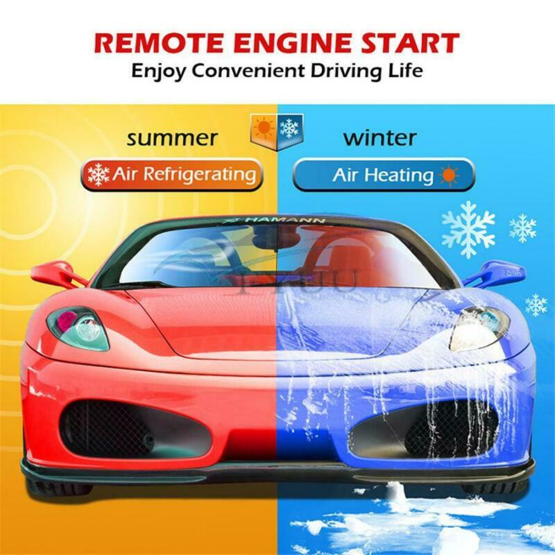 Car Alarm System Engine Start 2LCD Remote Security Two-way Keyless Entry Central