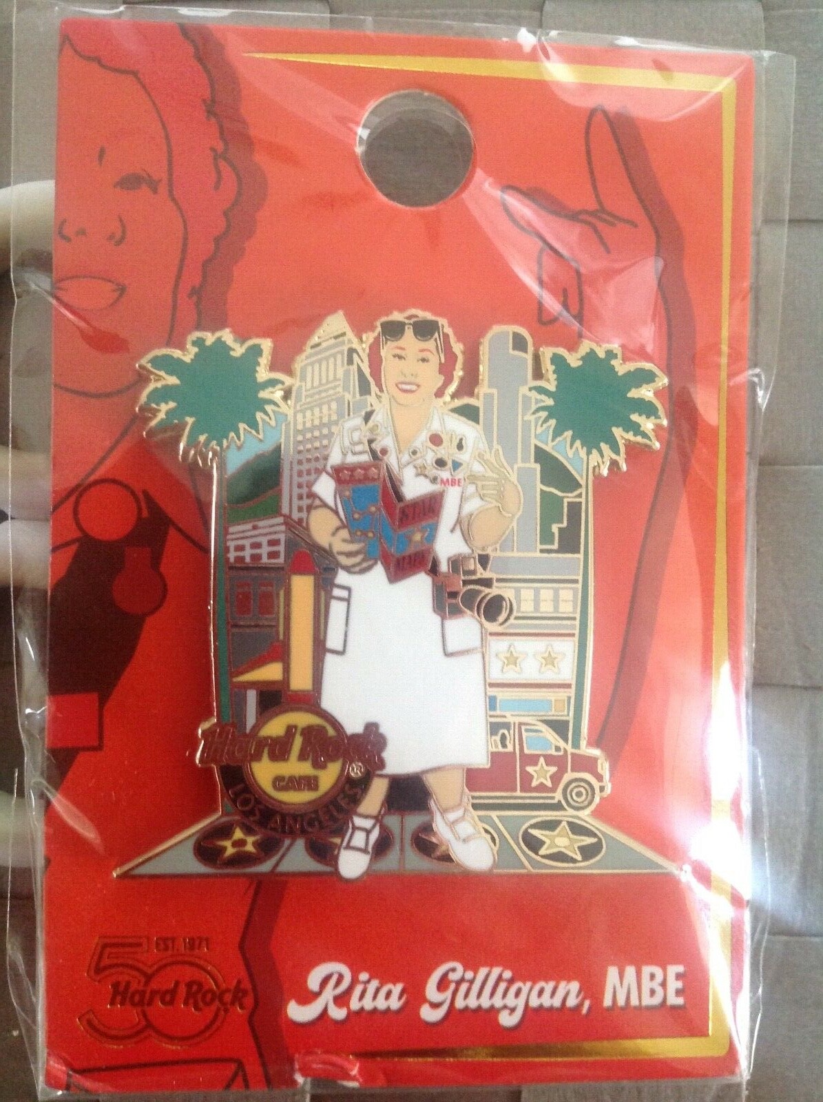 HRC Hard Rock Cafe Los Angeles Rita Gilligan Retirement Series Pin 2021, LE 300