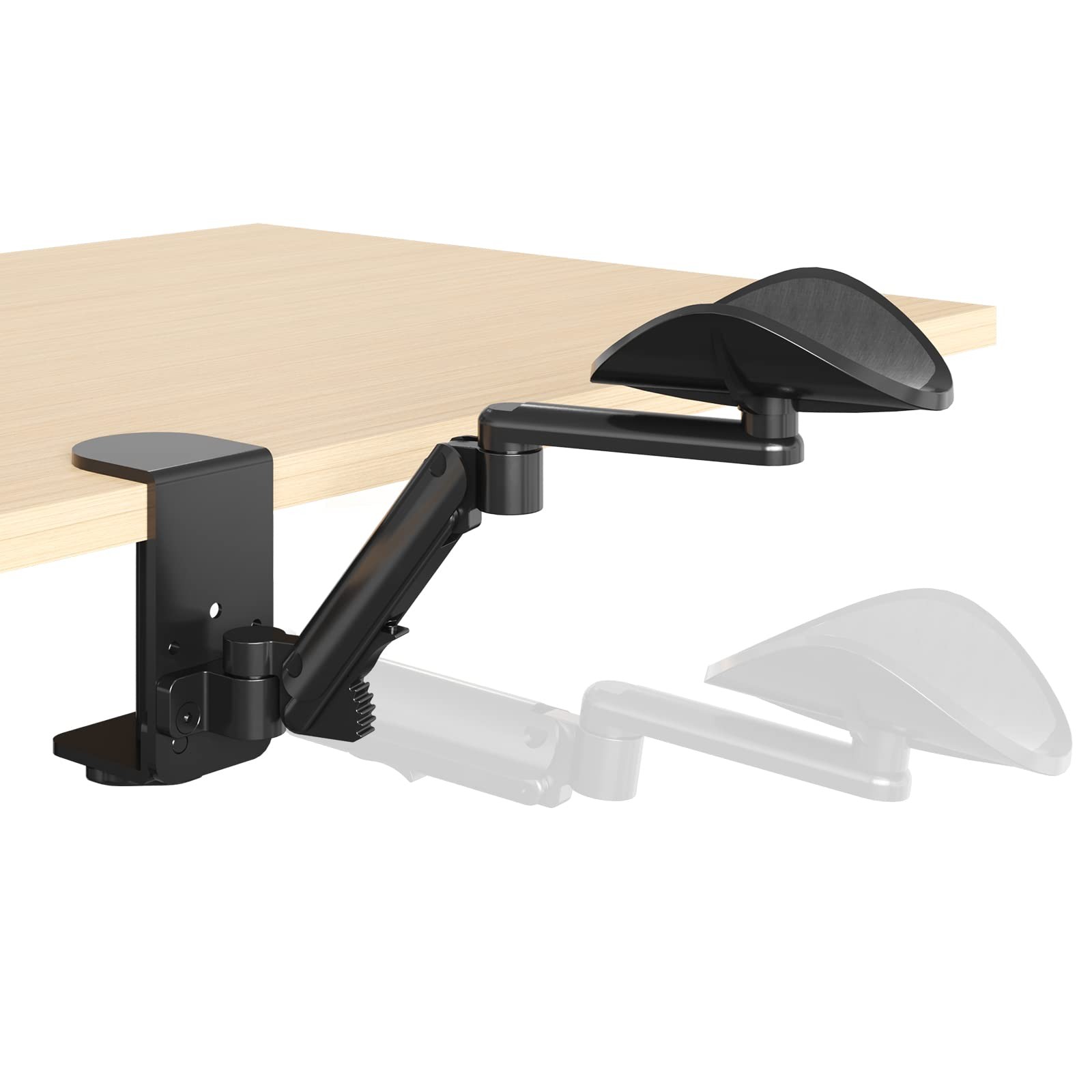 Universal Clamp-on Adjustable Arm Rest, Ergonomic 360° Rotating Elbow Rest Pa...