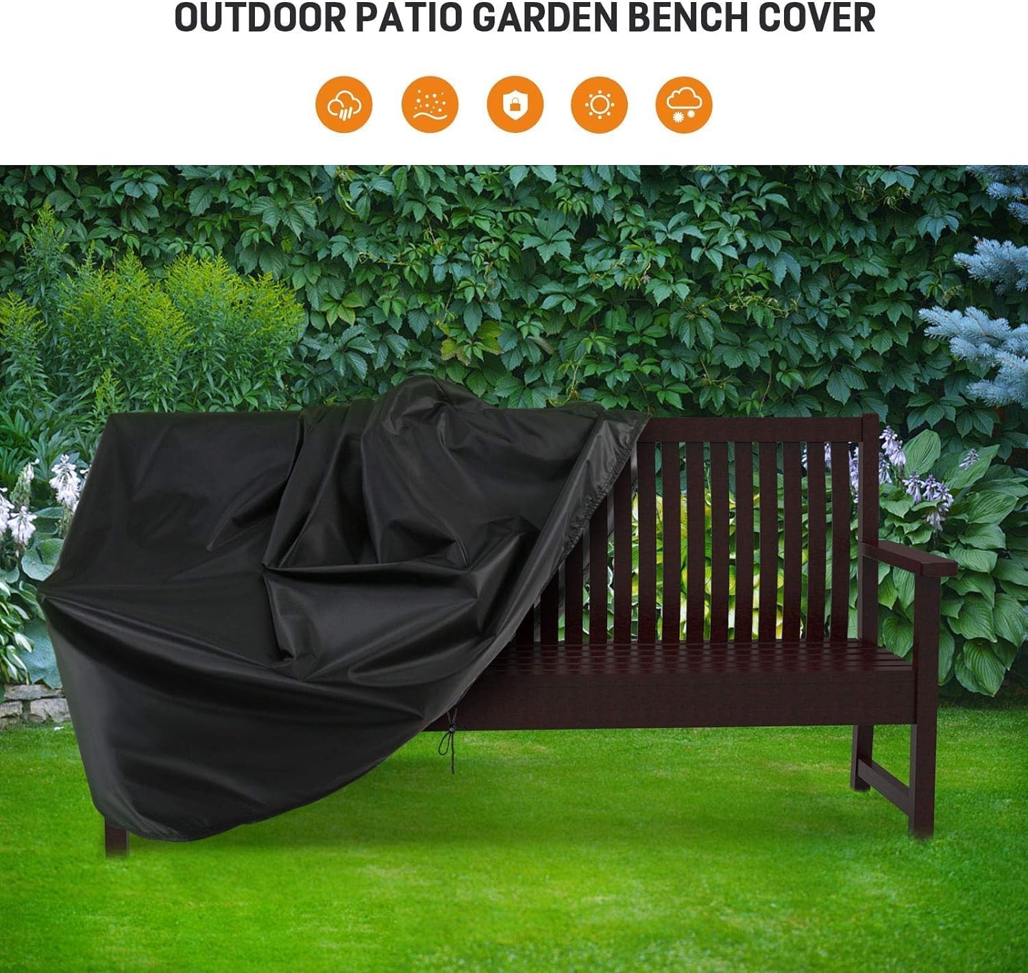 Outdoor Patio Garden Bench Cover 2 Seat Outside Park Loveseat Sofa Glider