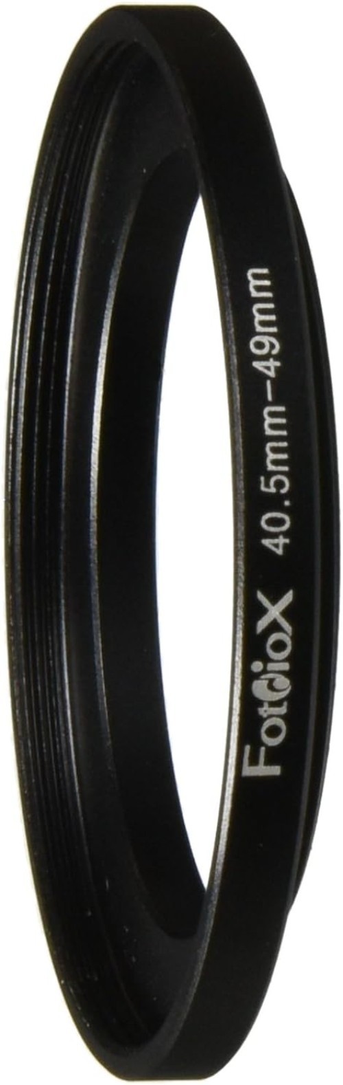 Lightweight Black Anodized Step-Up Adapter Ring 40.5 to 49mm - Smooth Finish