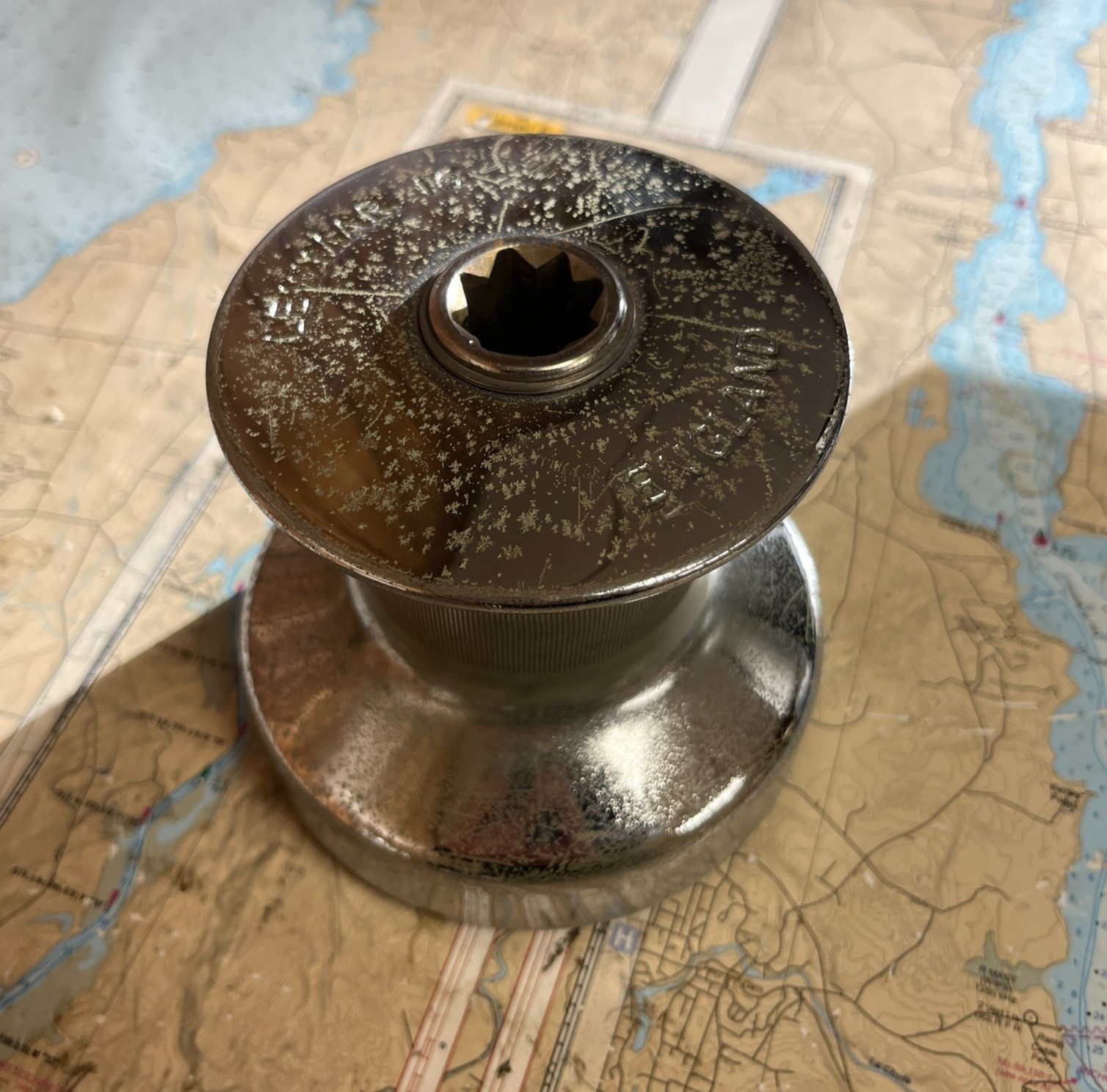 Vintage Lewmar England 16 Chrome on Bronze