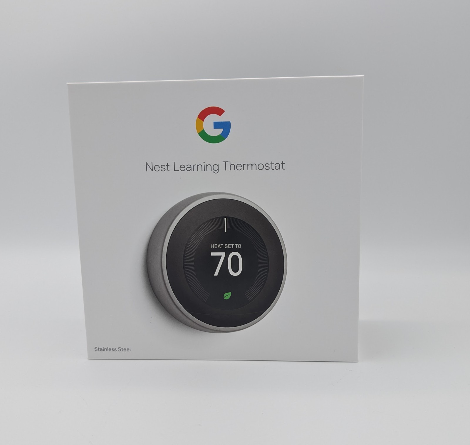 SEALED Google Nest 3rd Generation Learning Thermostat T3007ES Stainless Steel A+