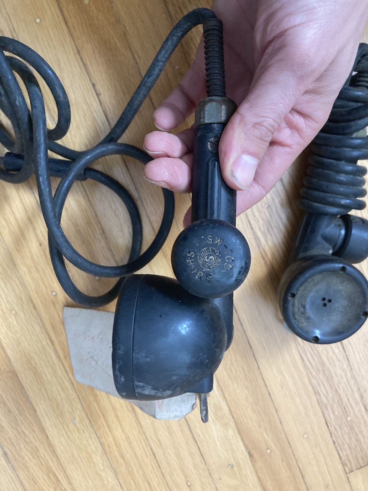 2 Vintage Shure SW-109 Military Microphones wwii army tank