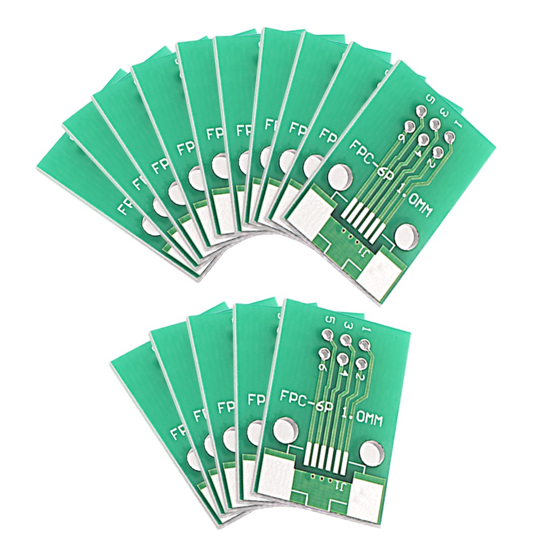 FPC 6PIN 0.5 / FPC 6PIN 1 to DIP Adapter PCB Board Surface Mounted Devices 15pcs