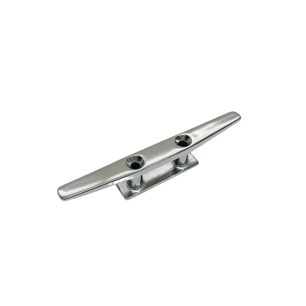 Marine Rope Yacht Stainless Steel T316 Low Flat Cleat Flat Top Dock Deck 6"