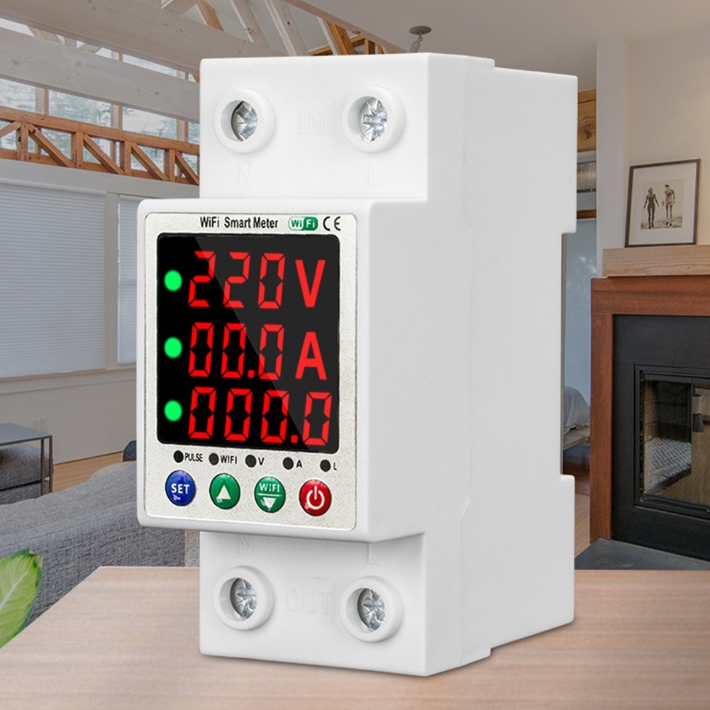 Auto Reset Voltage Protector with Dual Screen and WiFi for Business Use