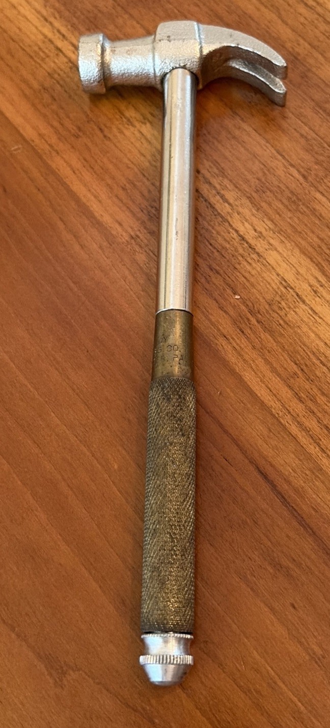 Vintage GAM MFG Co Brass Nesting Hammer & Screw Driver Set Lancaster PA USA 7 oz
